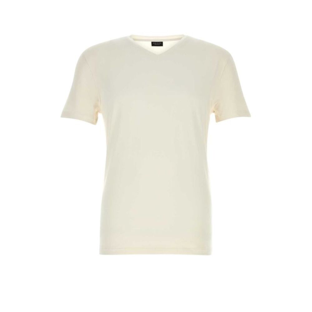 Gucci Men Ivory Stretch Jersey T-Shirt
